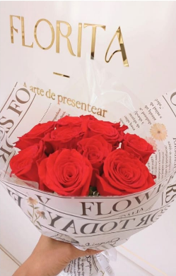 Buquê 10 rosas vermelhas